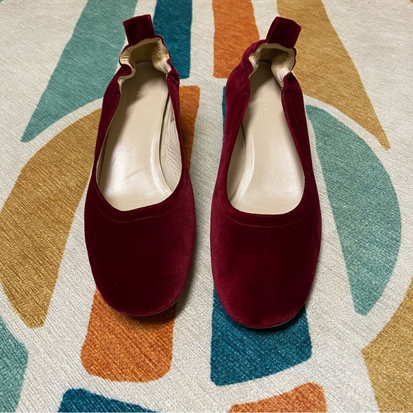 Everlane The Italian Leather Day Heel in Crimson Velvet Size 11 - Picture 3 of 8